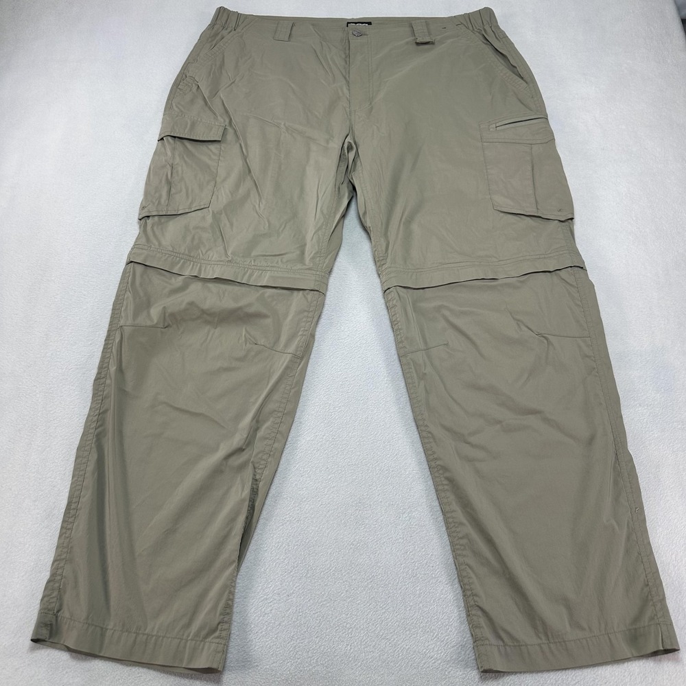 CQR‎ Pants Mens 40x30 Tan Convertible Zip Off Cargo Hiking Outdoors Travel - Picture 2 of 13